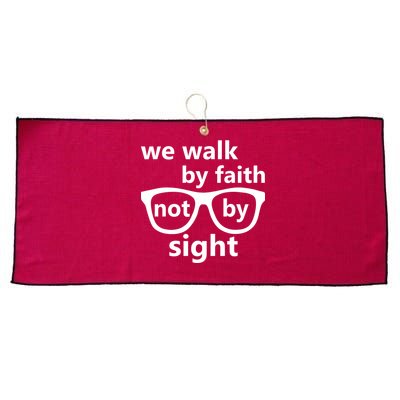 Walk By Faith Not By Sight Christian Large Microfiber Waffle Golf Towel