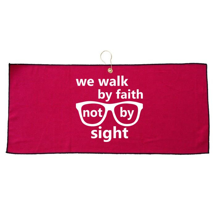 Walk By Faith Not By Sight Christian Large Microfiber Waffle Golf Towel