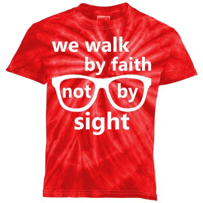 Walk By Faith Not By Sight Christian Kids Tie-Dye T-Shirt