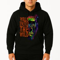 Walk Into The Wild Colorful Gorilla Hoodie