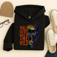 Walk Into The Wild Colorful Gorilla Hoodie