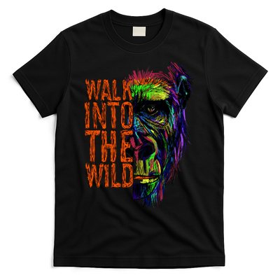 Walk Into The Wild Colorful Gorilla T-Shirt
