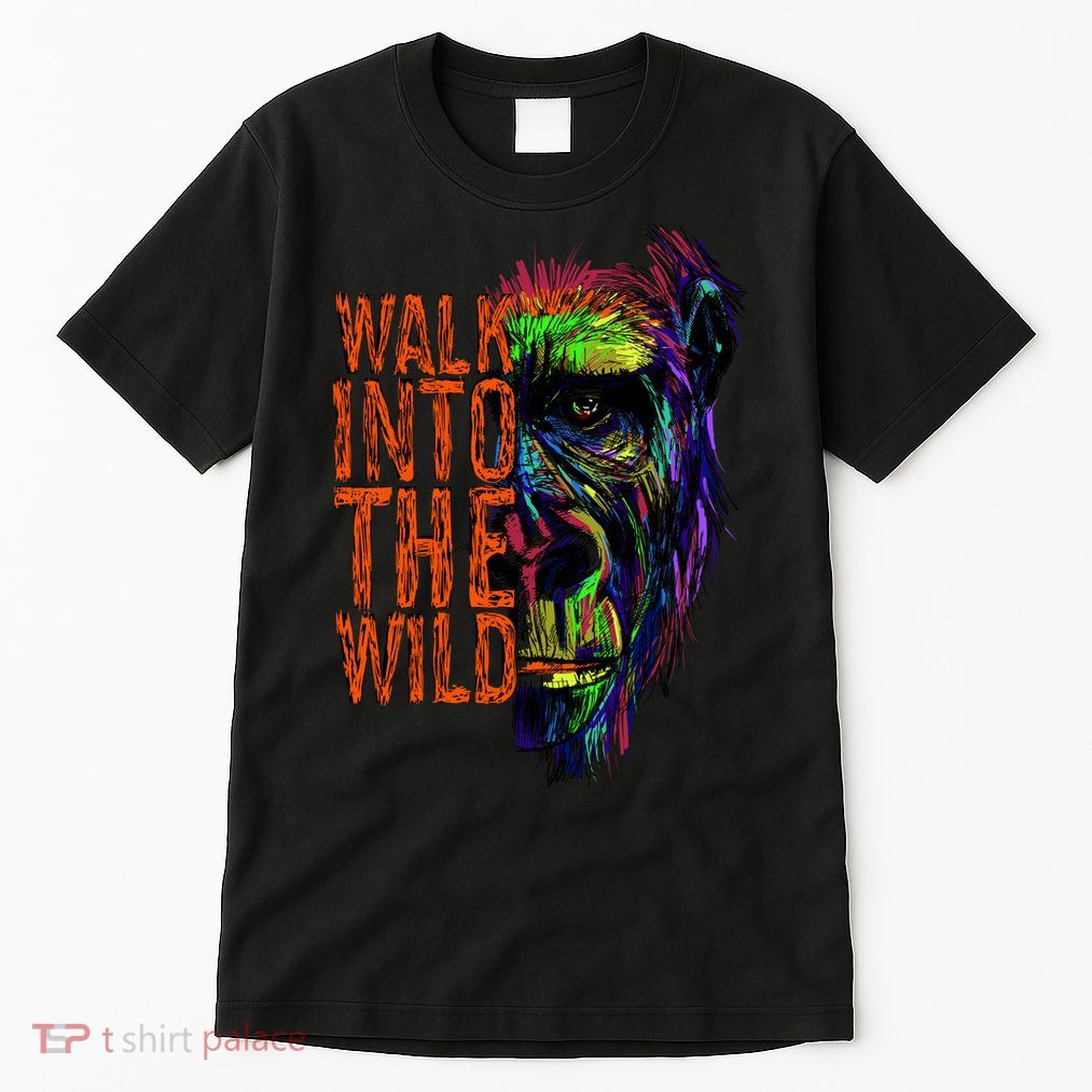 Walk Into The Wild Colorful Gorilla Tall T-Shirt