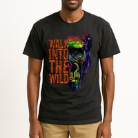 Walk Into The Wild Colorful Gorilla Tall T-Shirt