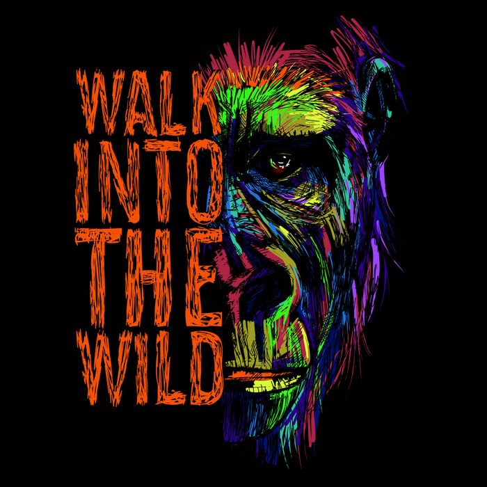 Walk Into The Wild Colorful Gorilla Backpack