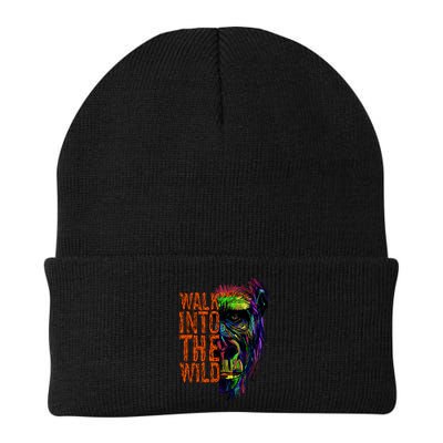 Walk Into The Wild Colorful Gorilla Beanie