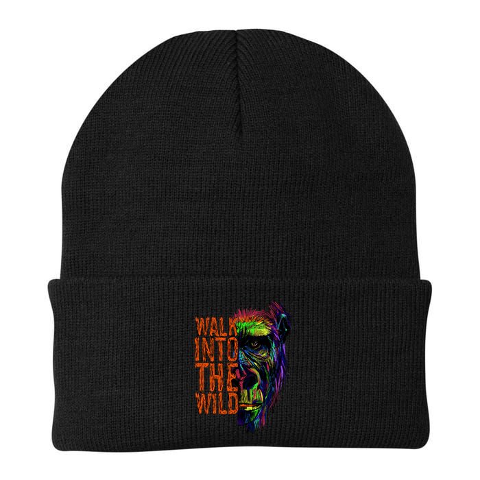 Walk Into The Wild Colorful Gorilla Beanie