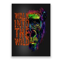 Walk Into The Wild Colorful Gorilla Poster