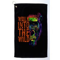 Walk Into The Wild Colorful Gorilla Golf Towel