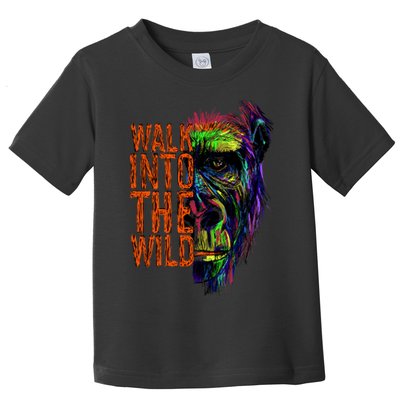 Walk Into The Wild Colorful Gorilla Toddler T-Shirt
