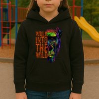 Walk Into The Wild Colorful Gorilla Kids Hoodie