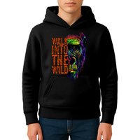 Walk Into The Wild Colorful Gorilla Kids Hoodie