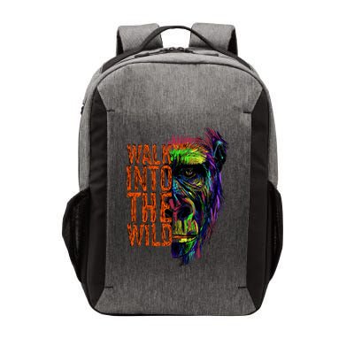 Walk Into The Wild Colorful Gorilla Vector Backpack