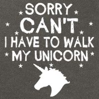 Walk My Unicorn  Cotton Canvas Backpack