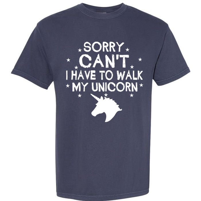 Walk My Unicorn  Garment-Dyed Heavyweight T-Shirt