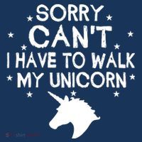 Walk My Unicorn  Full-Length Apron With Pockets