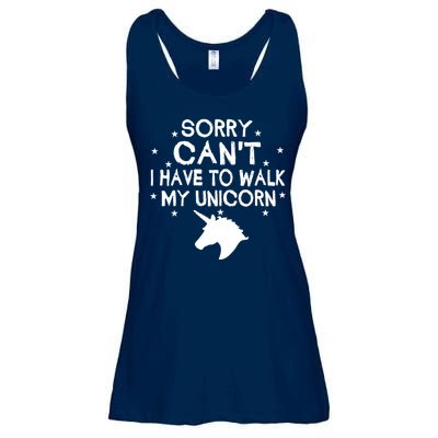 Walk My Unicorn  Ladies Essential Flowy Tank