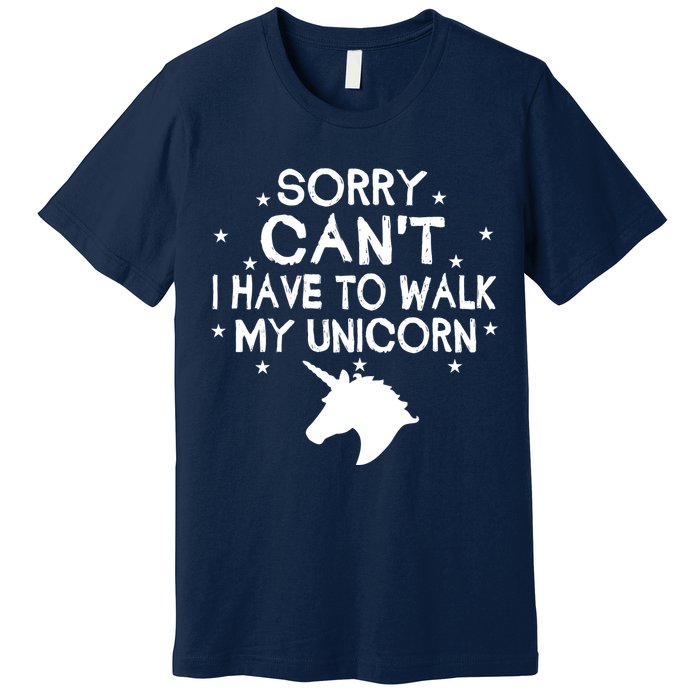 Walk My Unicorn  Premium T-Shirt