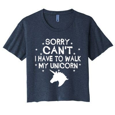 Walk My Unicorn  Crop Top