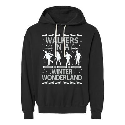 Walkers In A Winter Wonderland Garment-Dyed Fleece Hoodie