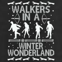 Walkers In A Winter Wonderland 7 Panel Mesh Trucker Snapback Hat
