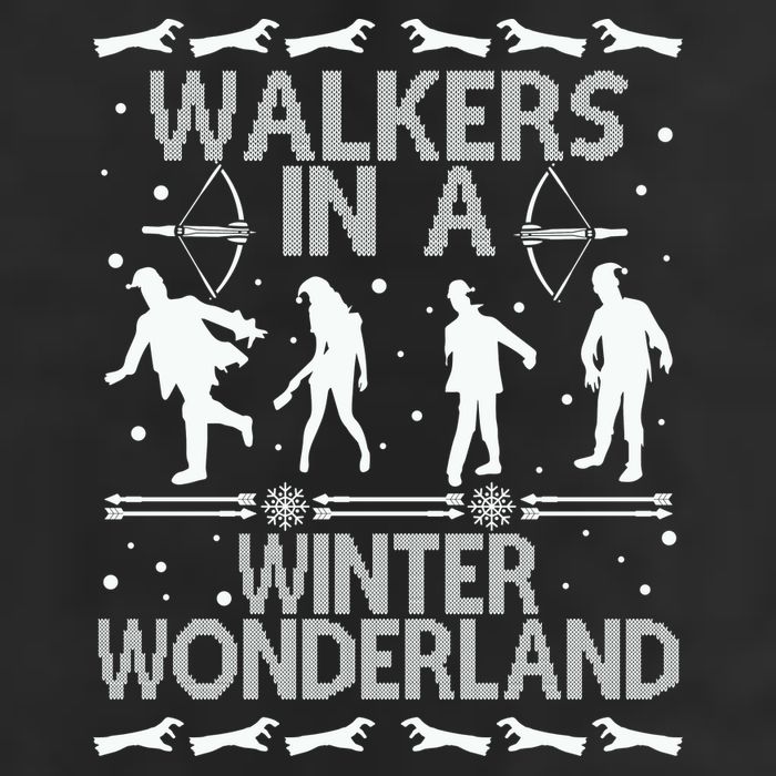 Walkers In A Winter Wonderland 7 Panel Mesh Trucker Snapback Hat