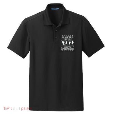 Walkers In A Winter Wonderland Dry Zone Grid Polo