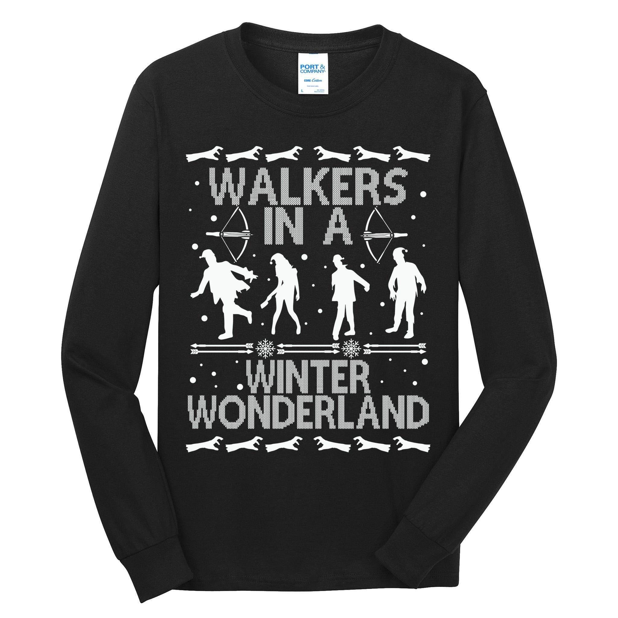 Walkers In A Winter Wonderland Tall Long Sleeve T-Shirt