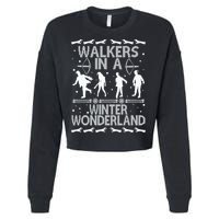 Walkers In A Winter Wonderland Cropped Pullover Crew