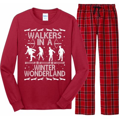 Walkers In A Winter Wonderland Long Sleeve Pajama Set