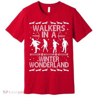 Walkers In A Winter Wonderland Premium T-Shirt
