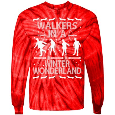 Walkers In A Winter Wonderland Tie-Dye Long Sleeve Shirt