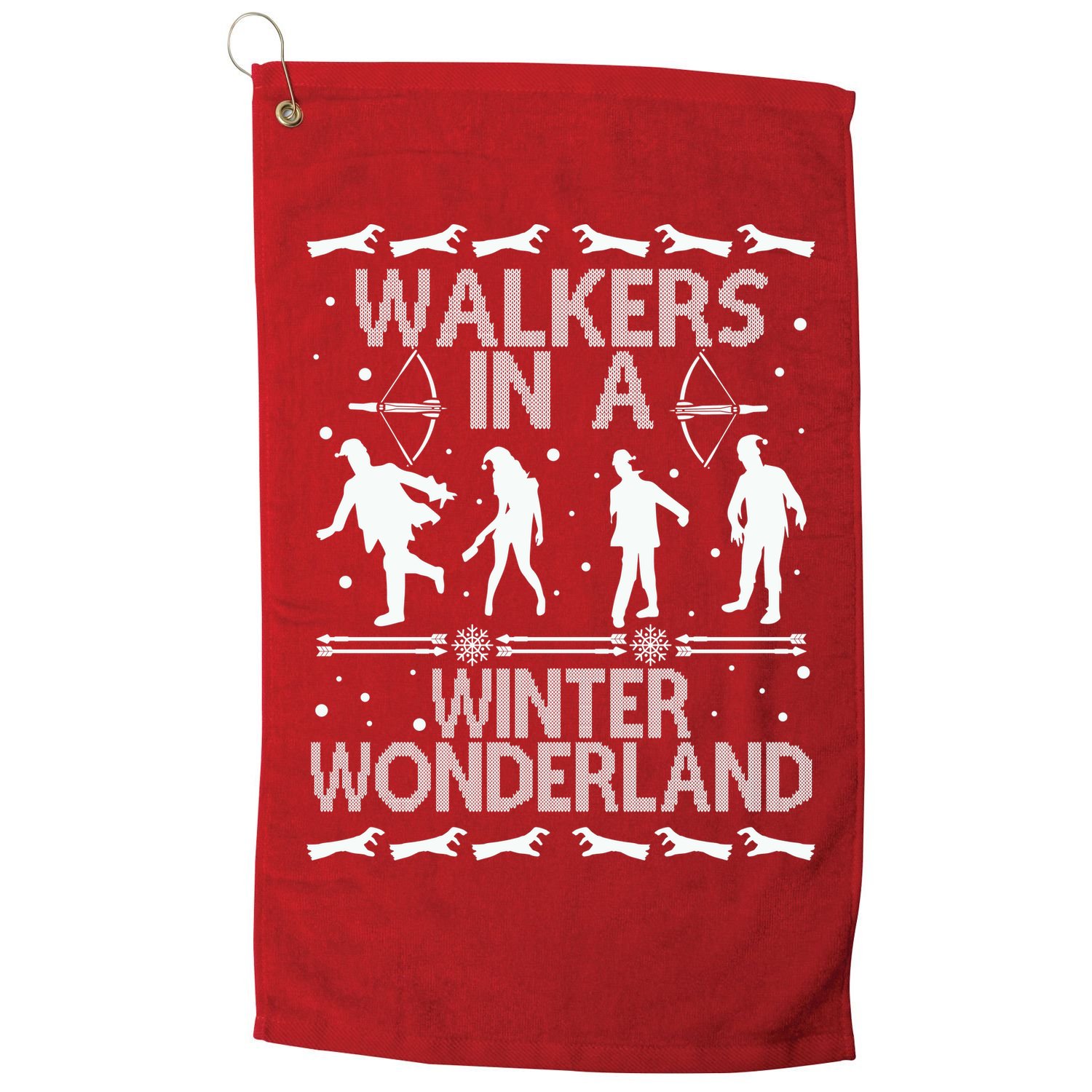 Walkers In A Winter Wonderland Golf Towel