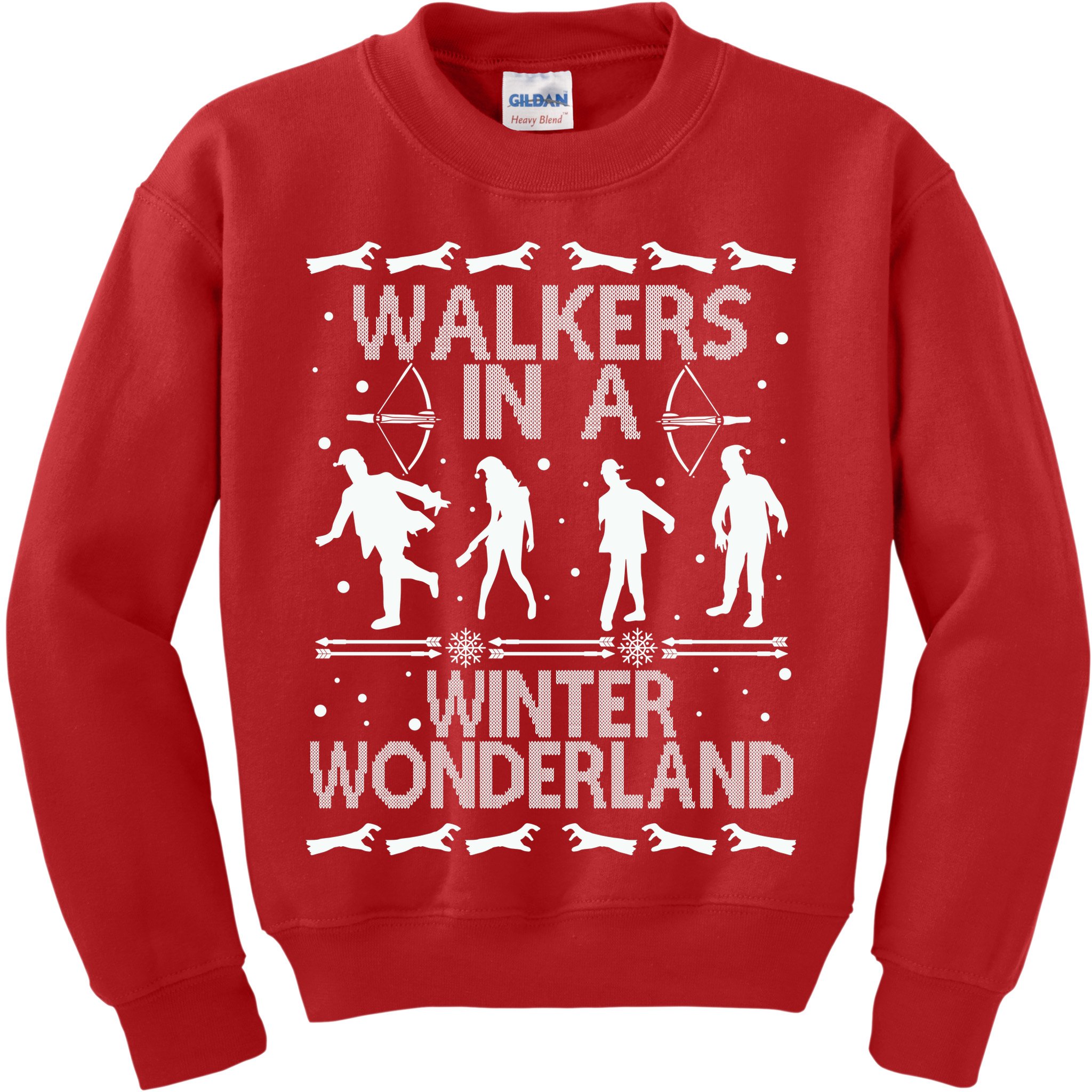 Walkers In A Winter Wonderland Kids Sweatshirt