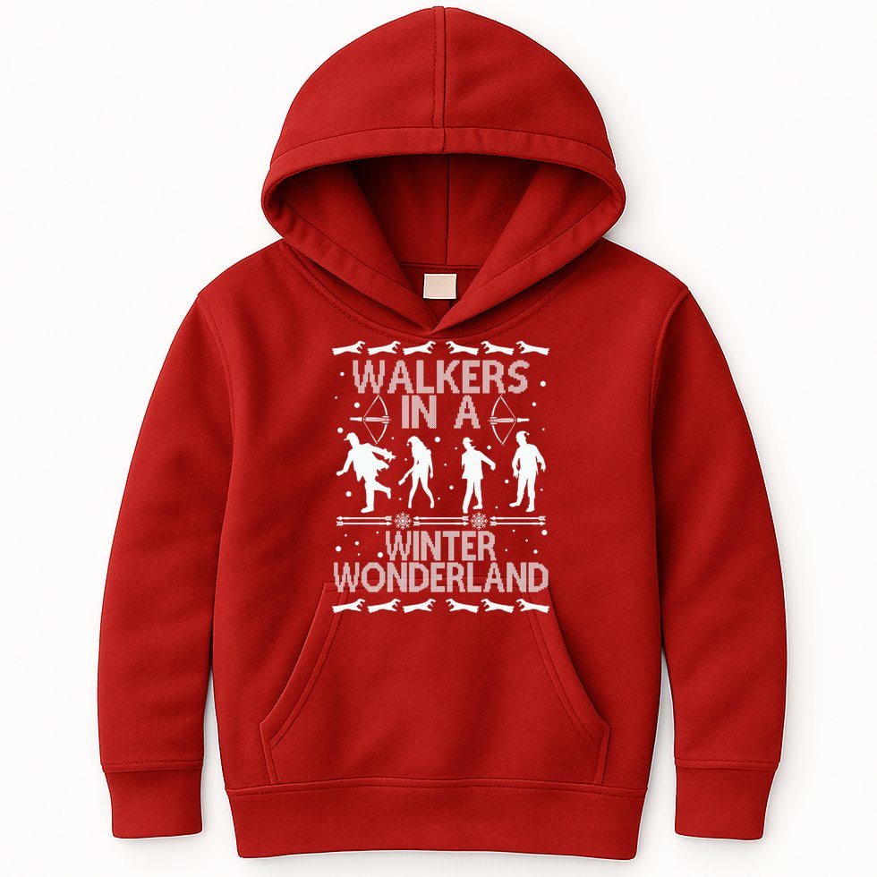 Walkers In A Winter Wonderland Kids Hoodie