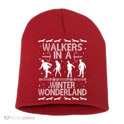 Walkers In A Winter Wonderland Short Acrylic Beanie
