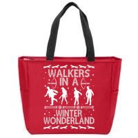 Walkers In A Winter Wonderland Zip Tote Bag
