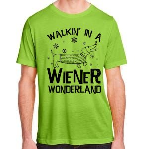 Walking In A Wiener Wonderland Funny Christmas Adult ChromaSoft Performance T-Shirt