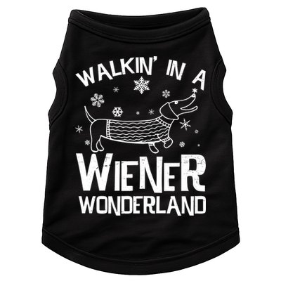 Walking In A Wiener Wonderland Funny Christmas Doggie Tank