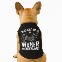 Walking In A Wiener Wonderland Funny Christmas Doggie Tank