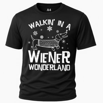 Walking In A Wiener Wonderland Funny Christmas Performance Shirt