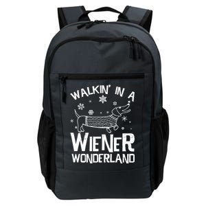 Walking In A Wiener Wonderland Funny Christmas Daily Commute Backpack