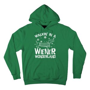 Walking In A Wiener Wonderland Funny Christmas Hoodie