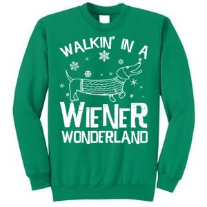 Walking In A Wiener Wonderland Funny Christmas Sweatshirt