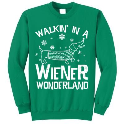 Walking In A Wiener Wonderland Funny Christmas Sweatshirt
