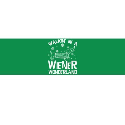 Walking In A Wiener Wonderland Funny Christmas Bumper Sticker