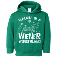 Walking In A Wiener Wonderland Funny Christmas Toddler Hoodie