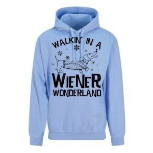 Walking In A Wiener Wonderland Funny Christmas Unisex Surf Hoodie