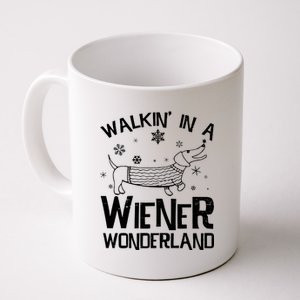 Walking In A Wiener Wonderland Funny Christmas Coffee Mug