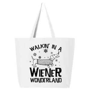 Walking In A Wiener Wonderland Funny Christmas 25L Jumbo Tote